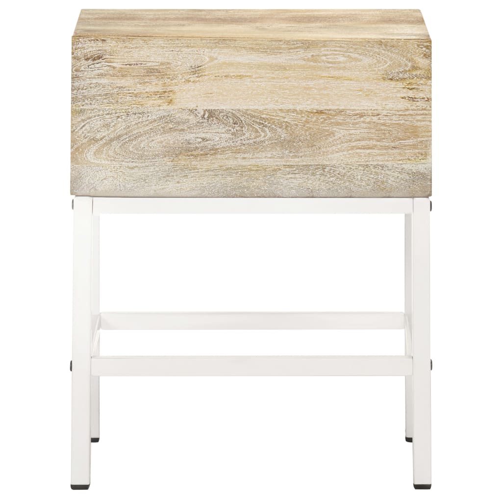 vidaXL Bedside Table 40x30x50 cm Solid Mango Wood