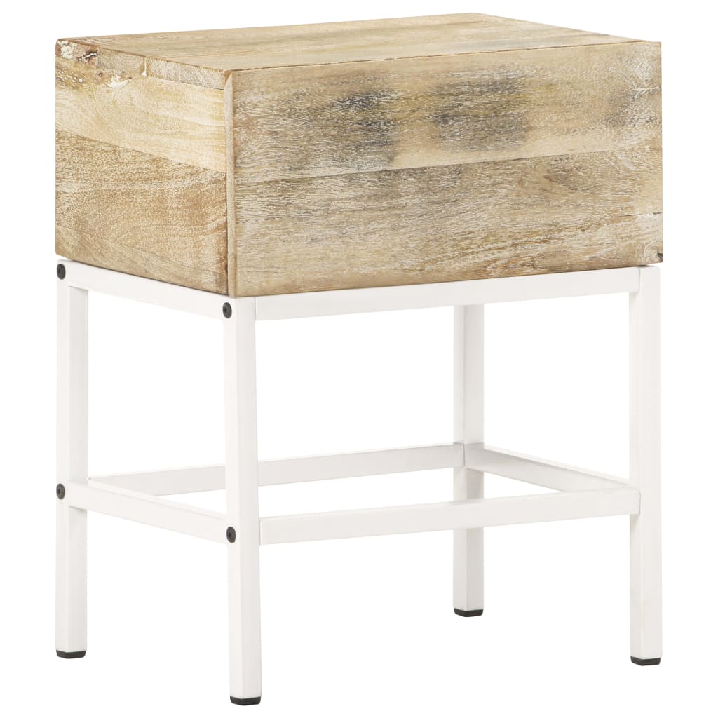 vidaXL Bedside Table 40x30x50 cm Solid Mango Wood