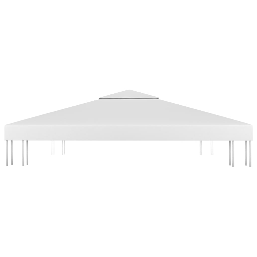 2-Tier Gazebo Top Cover 310 g/m² 4x3 m White