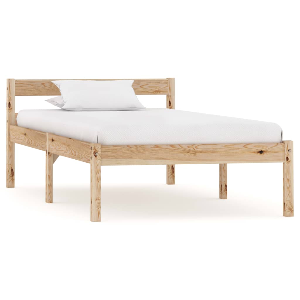 Bed Frame with 2 Drawers Solid Pine Wood 100x200 cm