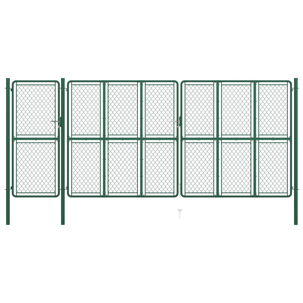 Garden Gate Steel 175x495 cm Green
