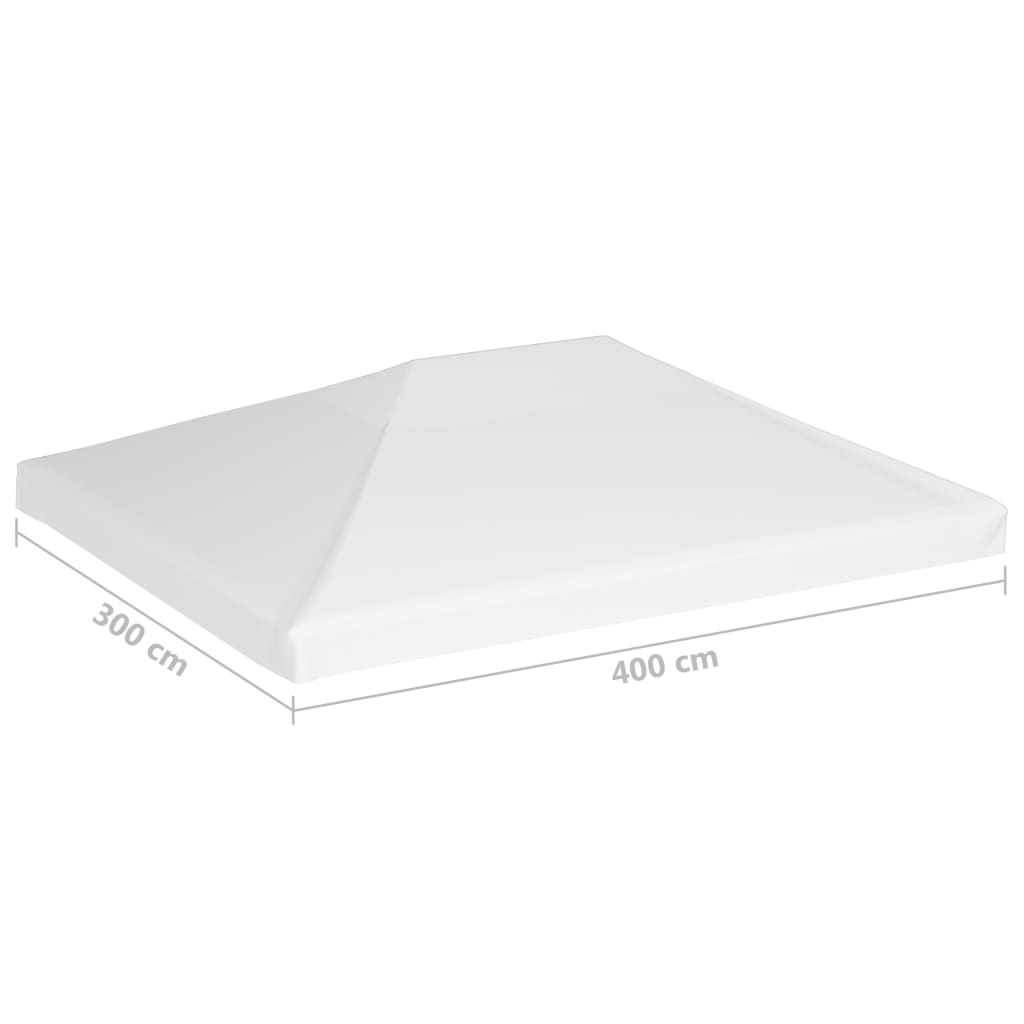 Gazebo Top Cover 270 g/m² 4x3 m White