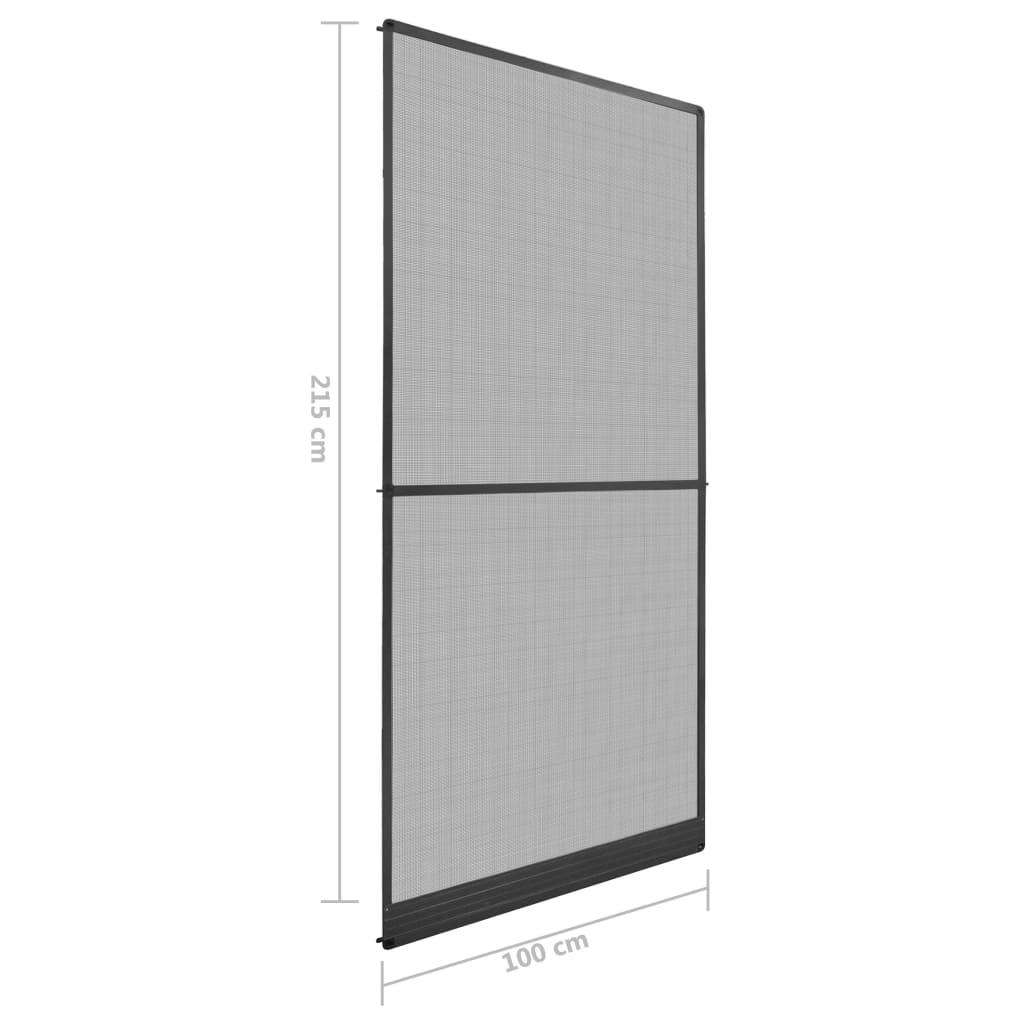 Hinged Insect Screen for Doors Anthracite 100x215 cm