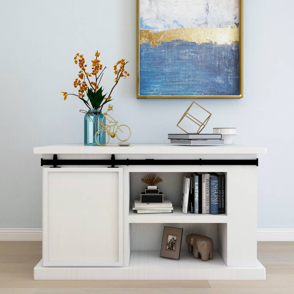 Mini Sliding Barn Door Kit Carbon Steel 152 cm