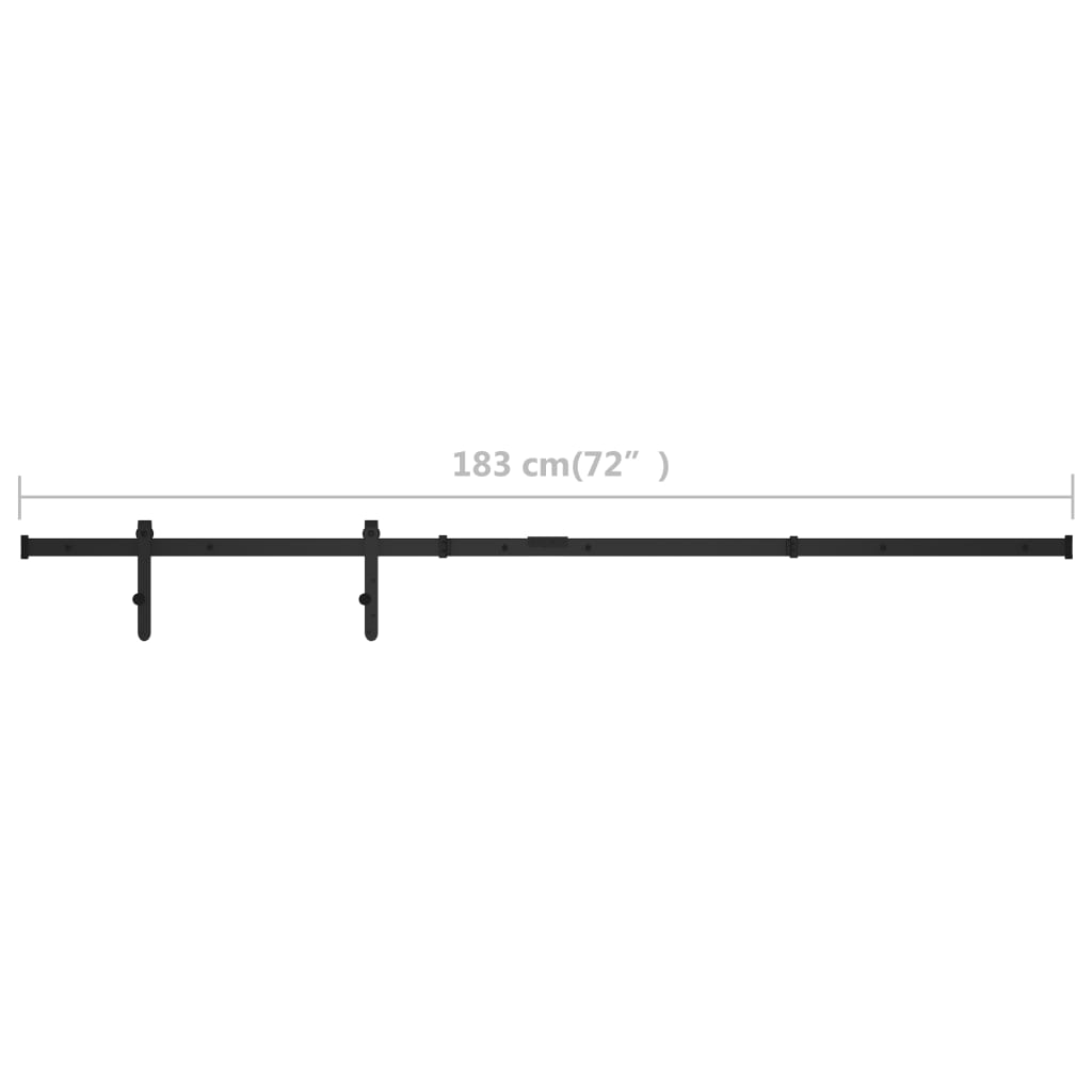 Mini Sliding Barn Door Kit Carbon Steel 183 cm