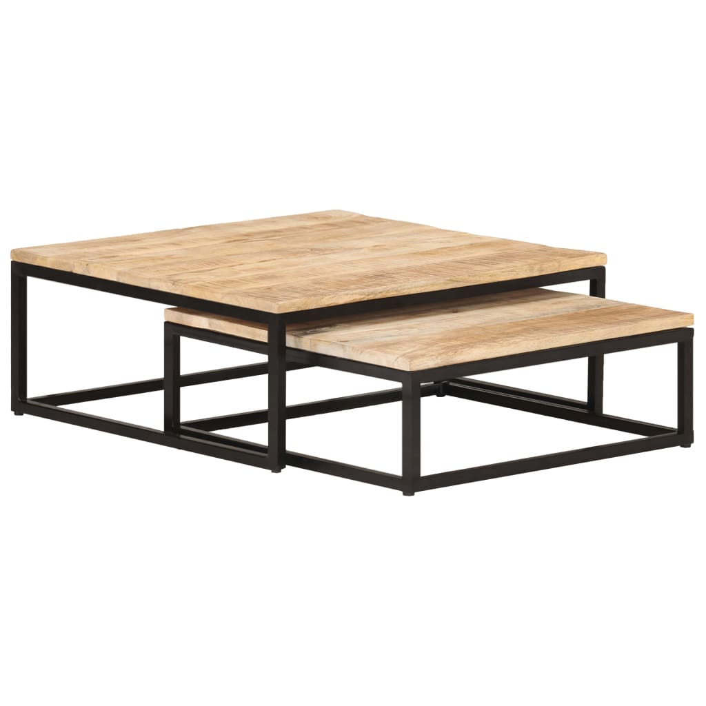 Nesting Coffee Tables 2 pcs Solid Mango Wood