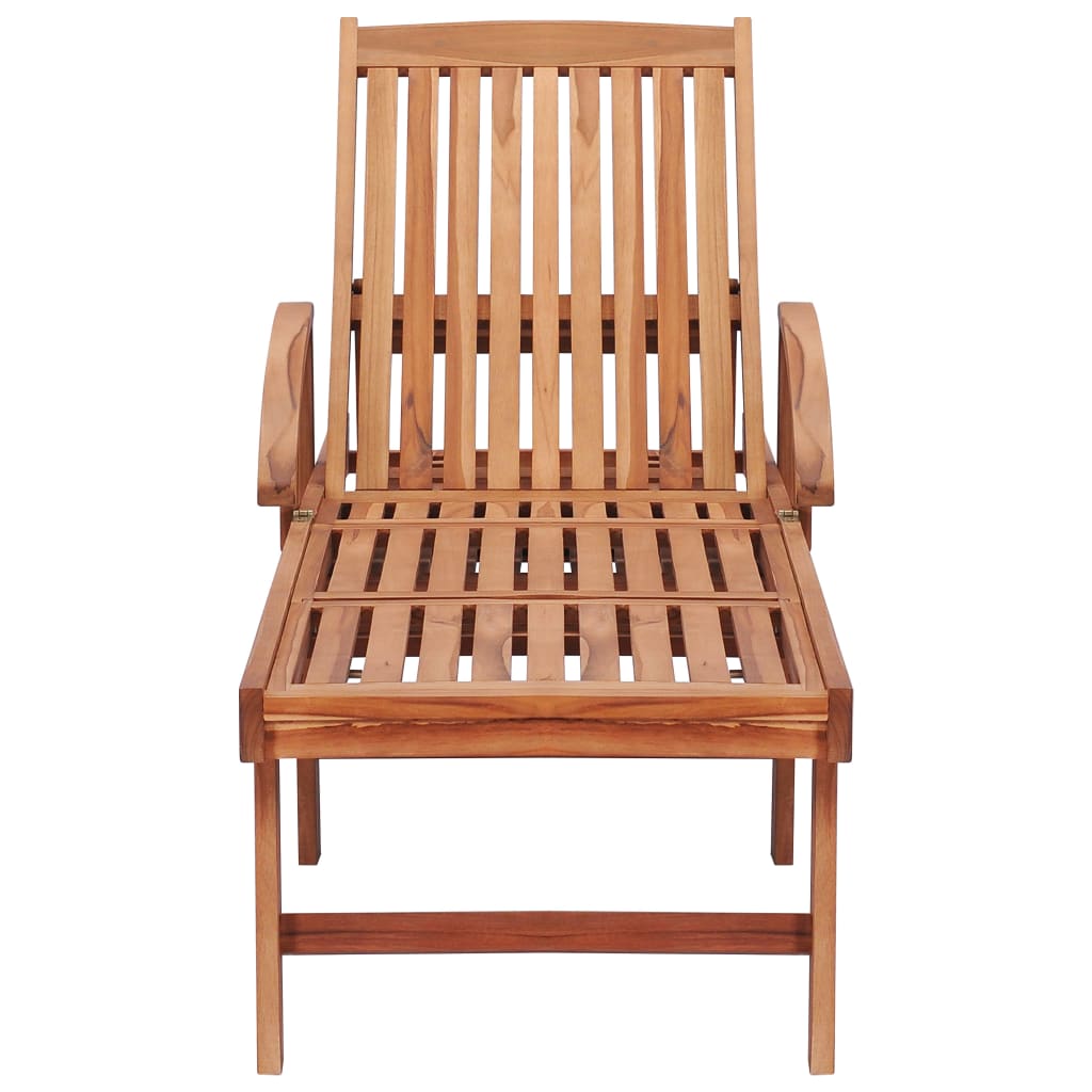 Sun Lounger Solid Teak Wood