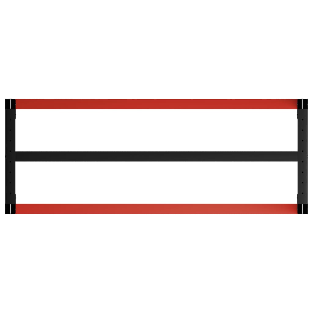 Work Bench Frame Metal 150x57x79 cm Black and Red