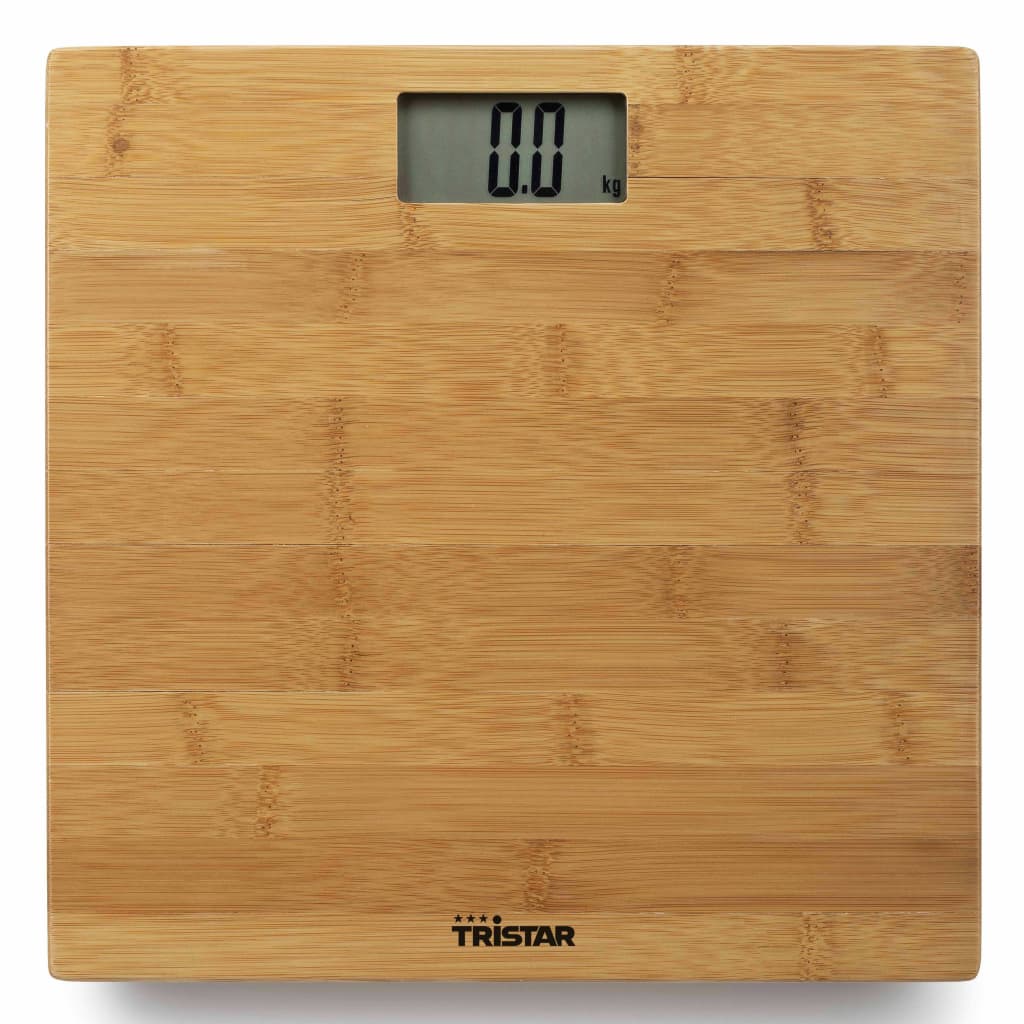 Tristar Bathroom Scales 180kg Bamboo