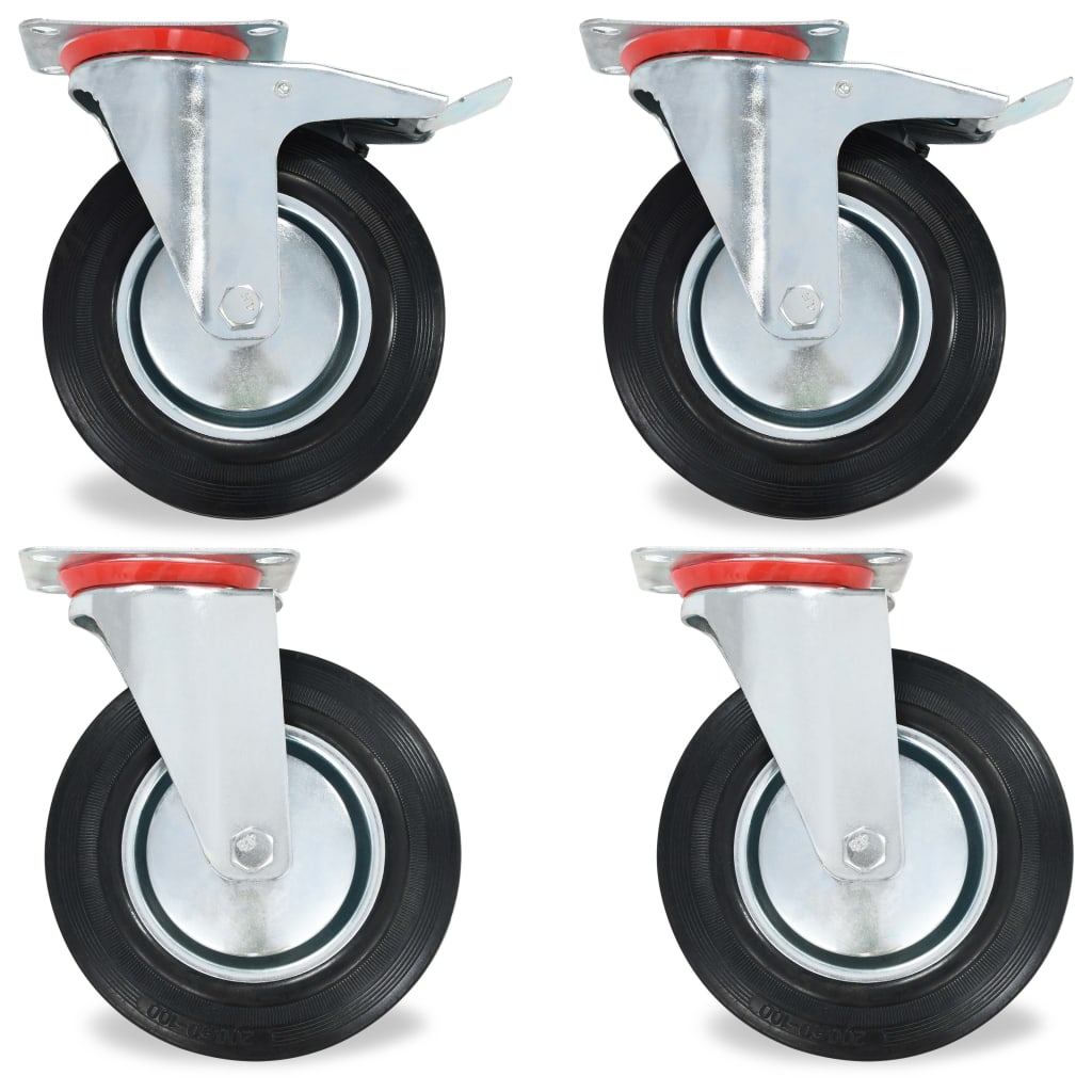 vidaXL 16 pcs Swivel Casters 200 mm