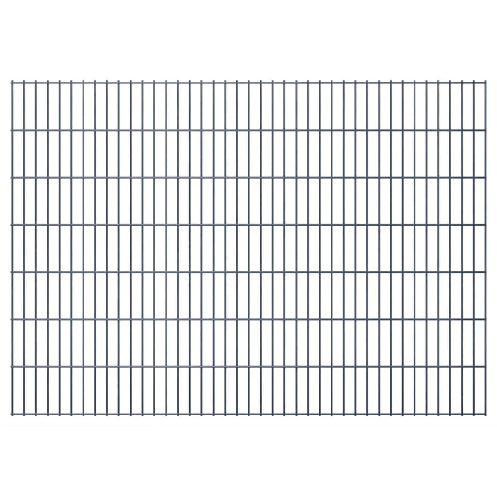 vidaXL 2D Garden Fence Panels 2.008x1.43 m 4 m (Total Length) Grey
