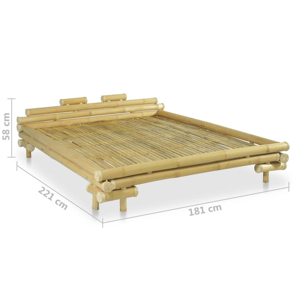 vidaXL Bed Frame Bamboo 160x200 cm