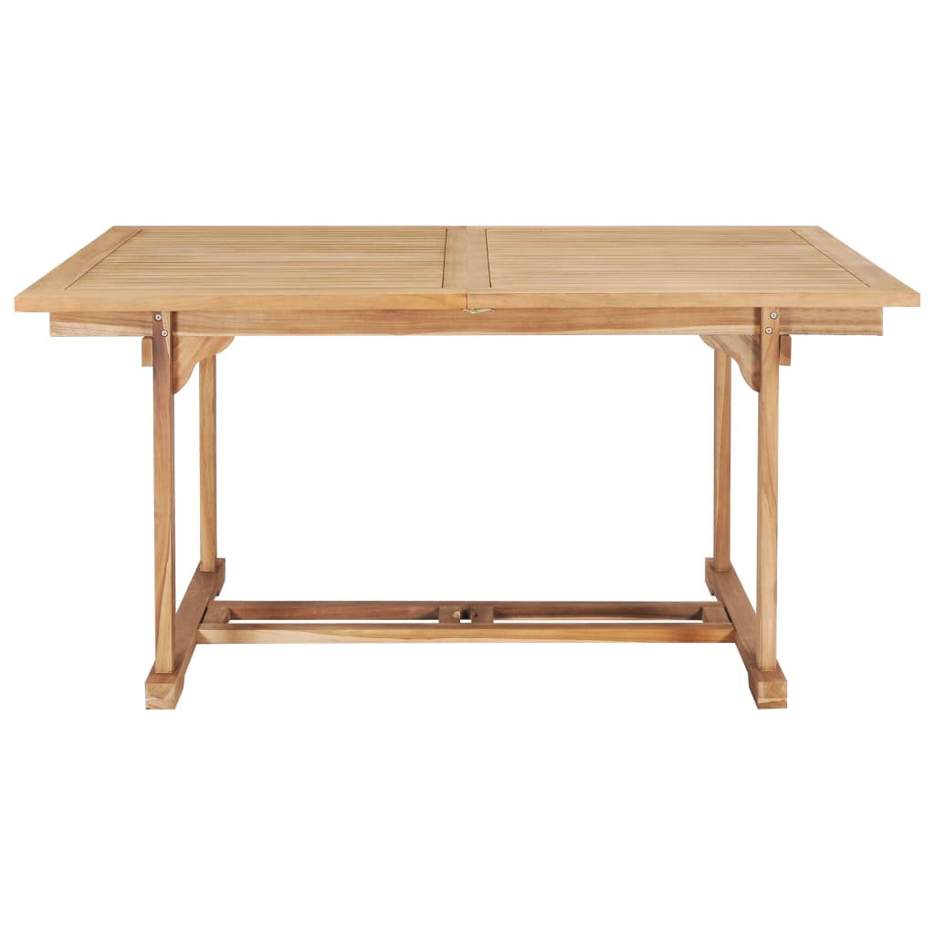 vidaXL Extending Garden Table 150-200x100x75 cm Solid Teak Wood