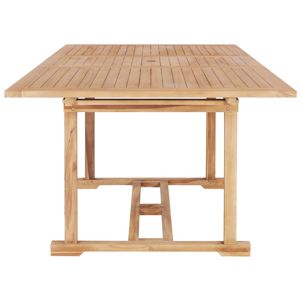 vidaXL Extending Garden Table 150-200x100x75 cm Solid Teak Wood