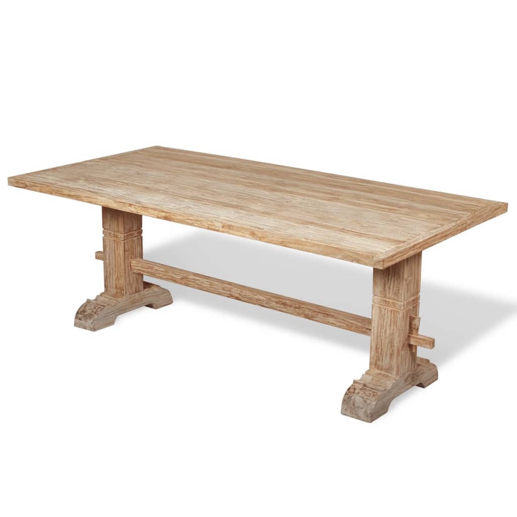 vidaXL Nine Piece Massive Dining Table and Chair Set Teak