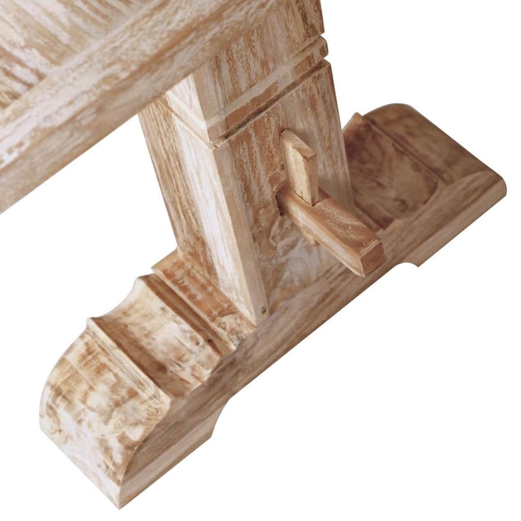 vidaXL Nine Piece Massive Dining Table and Chair Set Teak