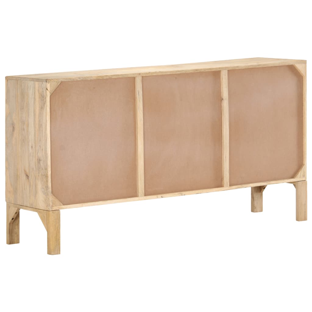 Sideboard 150x40x80 cm Solid Mango Wood and Natural Cane