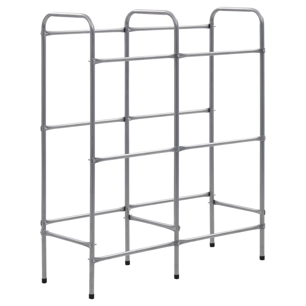 vidaXL Storage Shelf for 6 Crates Silver 96x33x116 cm Steel