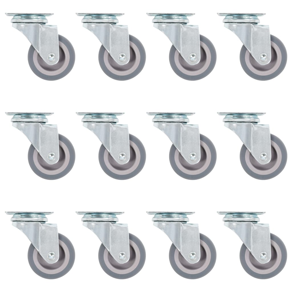 vidaXL Swivel Casters 12 pcs 50 mm