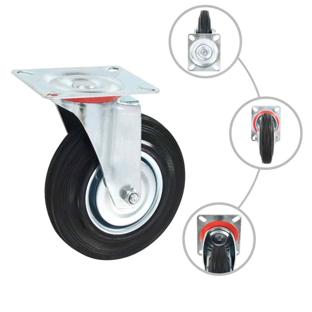 vidaXL Swivel Casters 4 pcs 125 mm