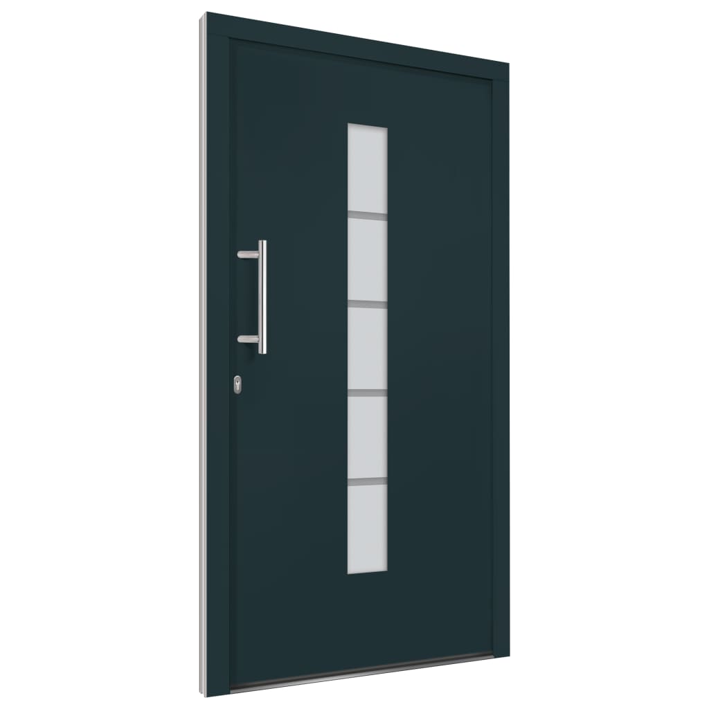 Front Door Aluminium and PVC Anthracite 110x210 cm