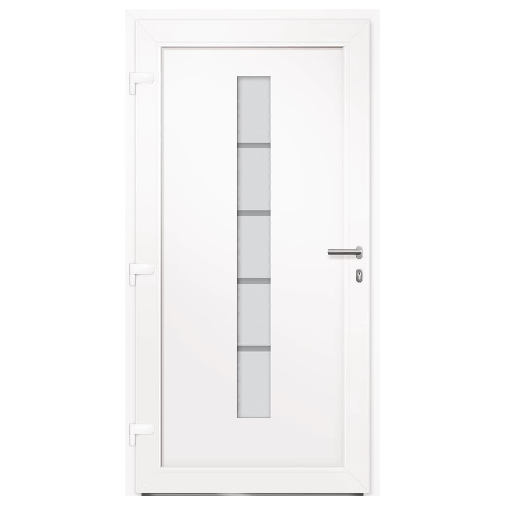 Front Door Aluminium and PVC Anthracite 110x210 cm