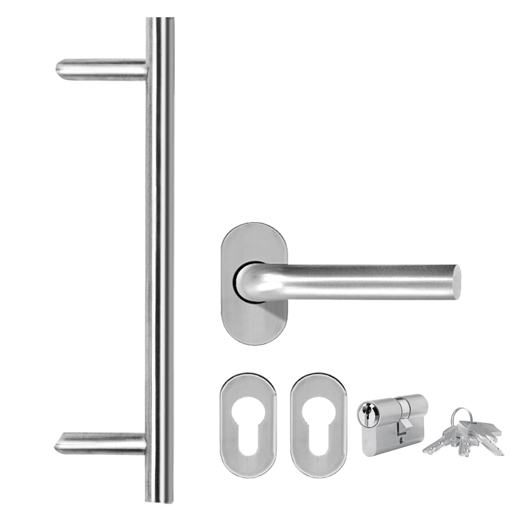 Front Door Aluminium and PVC Anthracite 110x210 cm