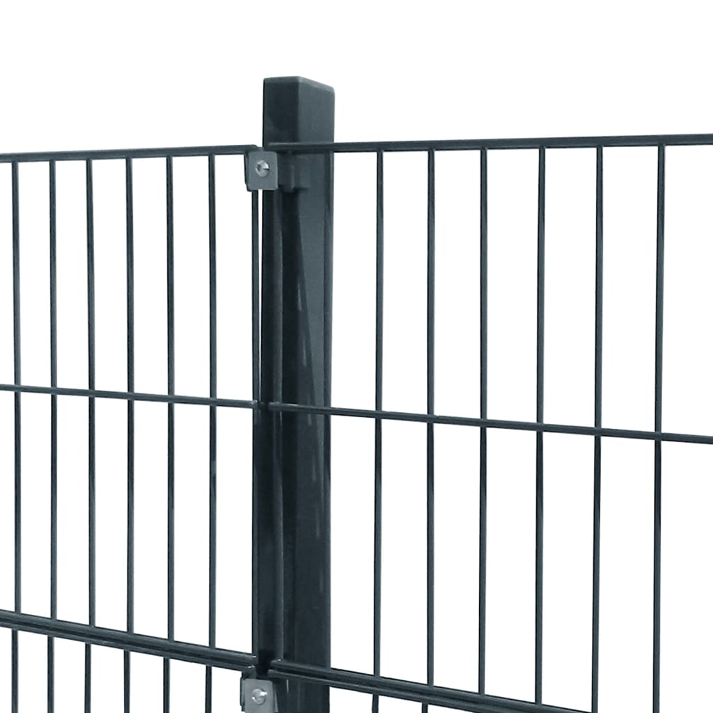 Fence Panels 6 pcs Iron 6x2 m 36m(Total Length) Anthracite Grey