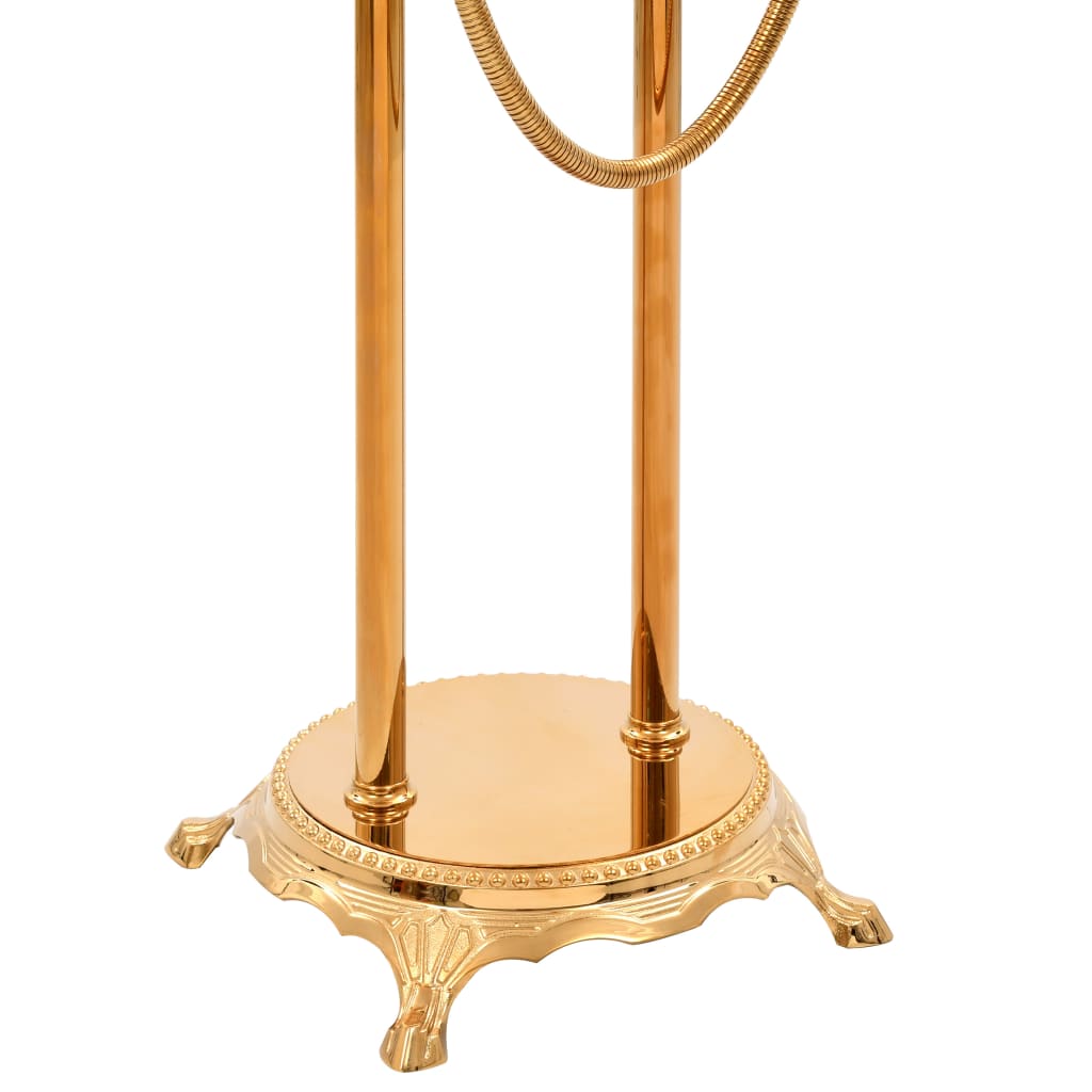 vidaXL Freestanding Bathtub and Faucet 204 L 99,5 cm Gold