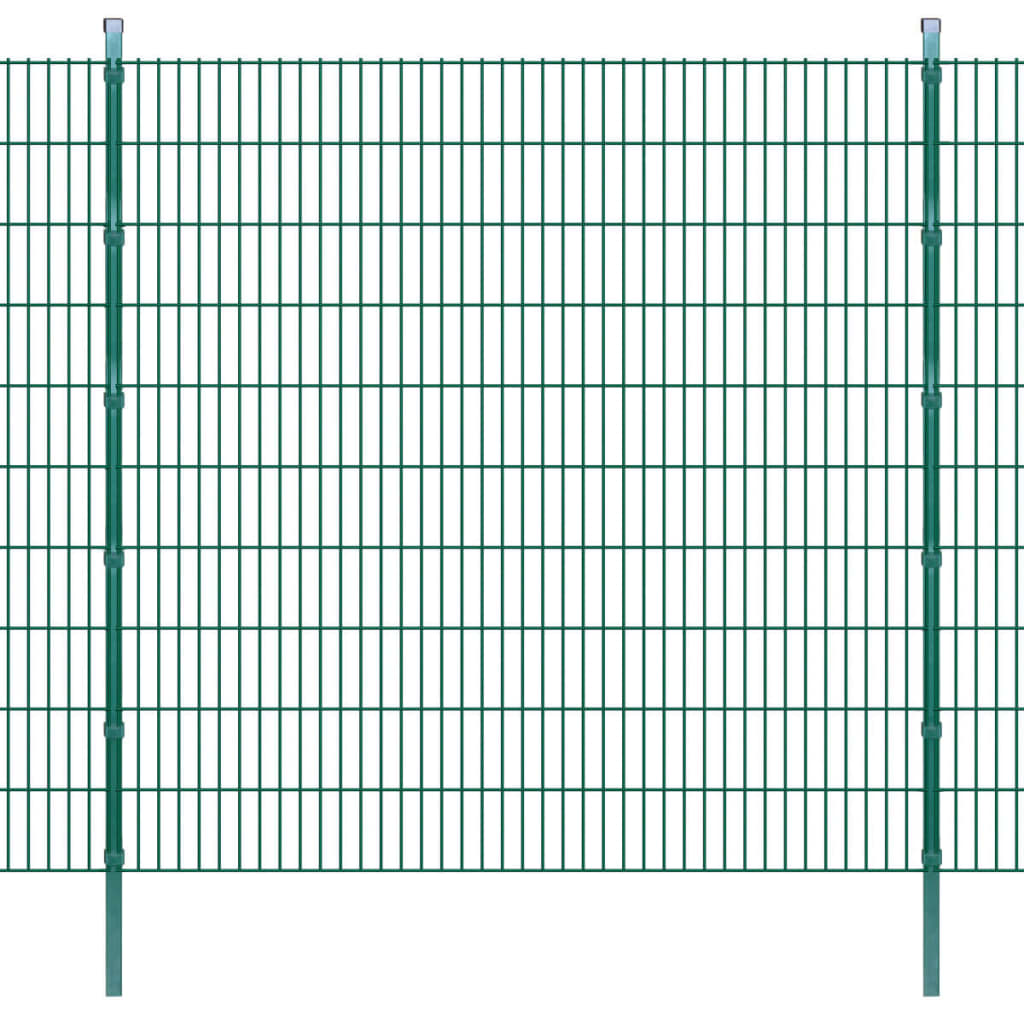 2D Garden Fence Panels & Posts 2008x2030 mm 36 m Green