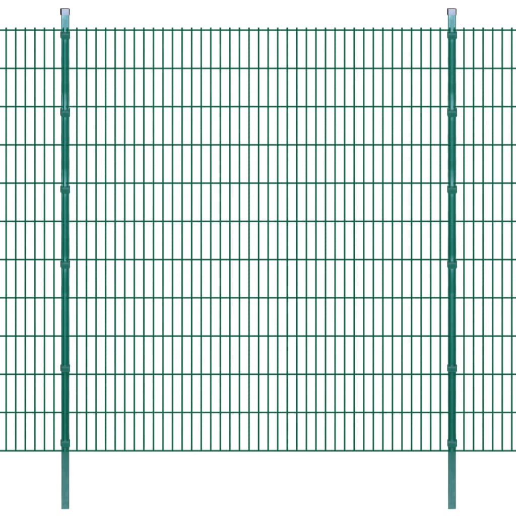 2D Garden Fence Panels & Posts 2008x2230 mm 50 m Green