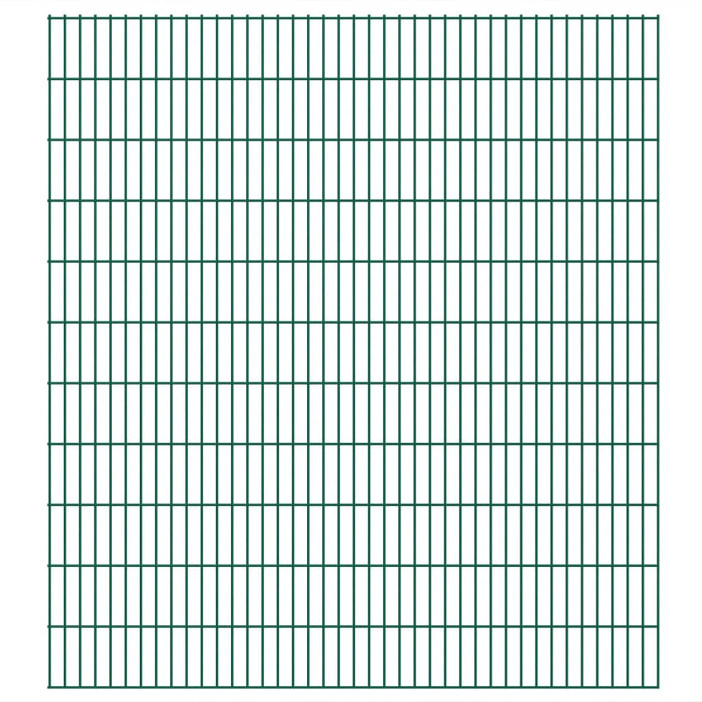 2D Garden Fence Panels & Posts 2008x2230 mm 50 m Green