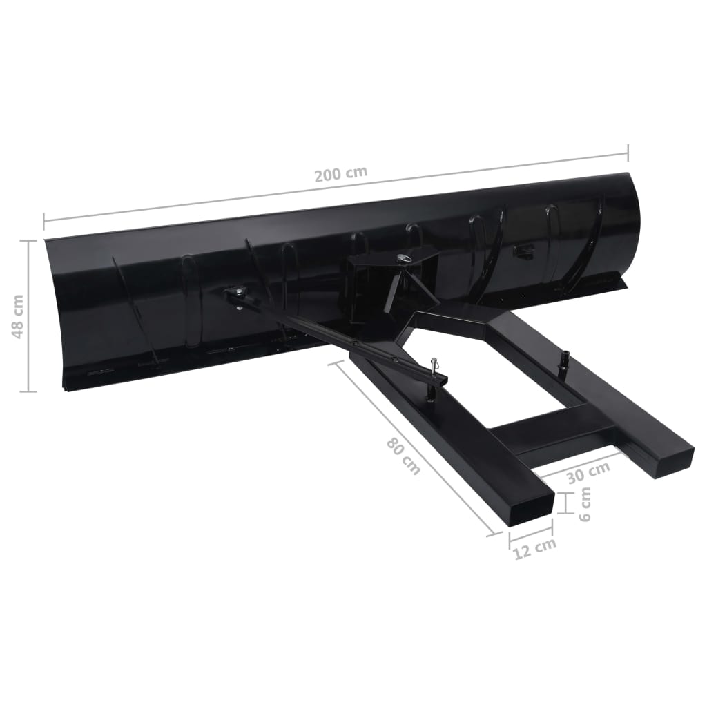 Forklift Snow Plow 200x48 cm Black