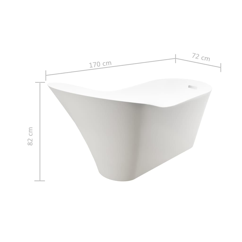 Freestanding Bathtub and Faucet 210 L 110 cm Silver
