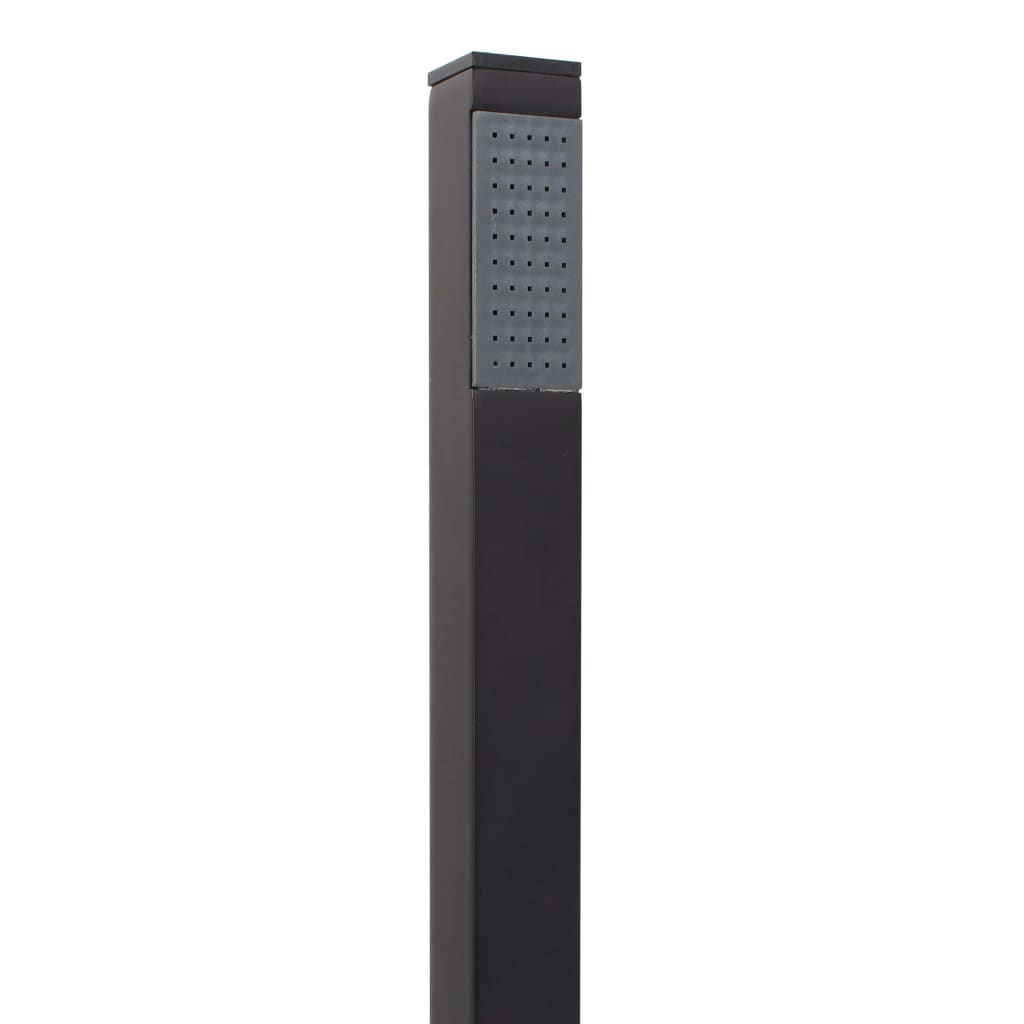 Freestanding Bathtub and Faucet 210 L 90 cm Black