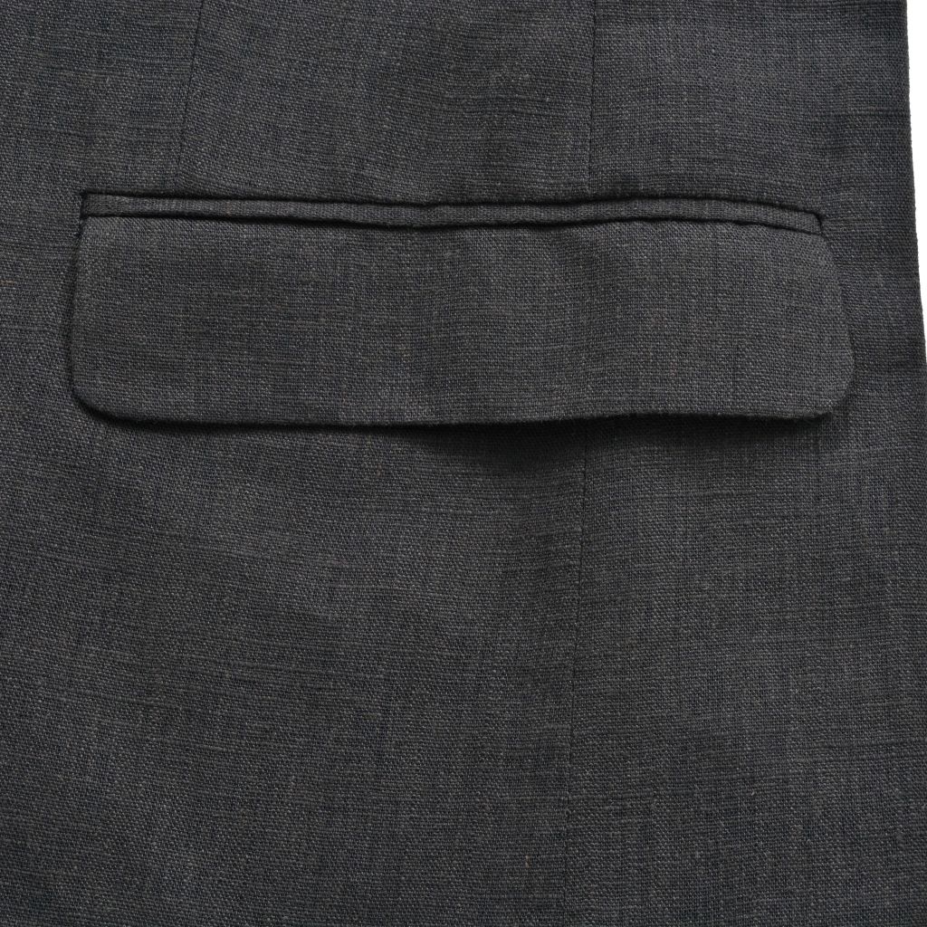 Mens 2 Piece Linen Suit Size 54 Dark Grey