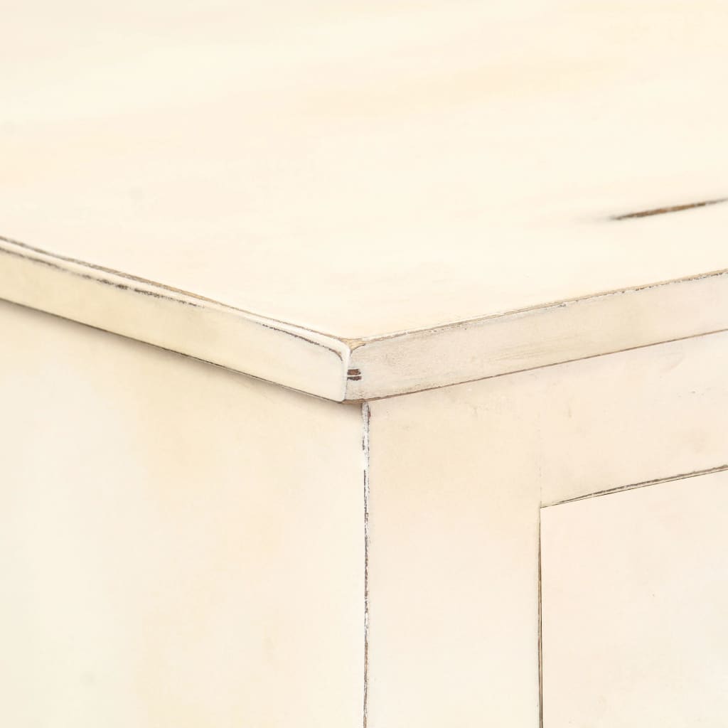 Sideboard White 160x40x80 cm Solid Mango Wood
