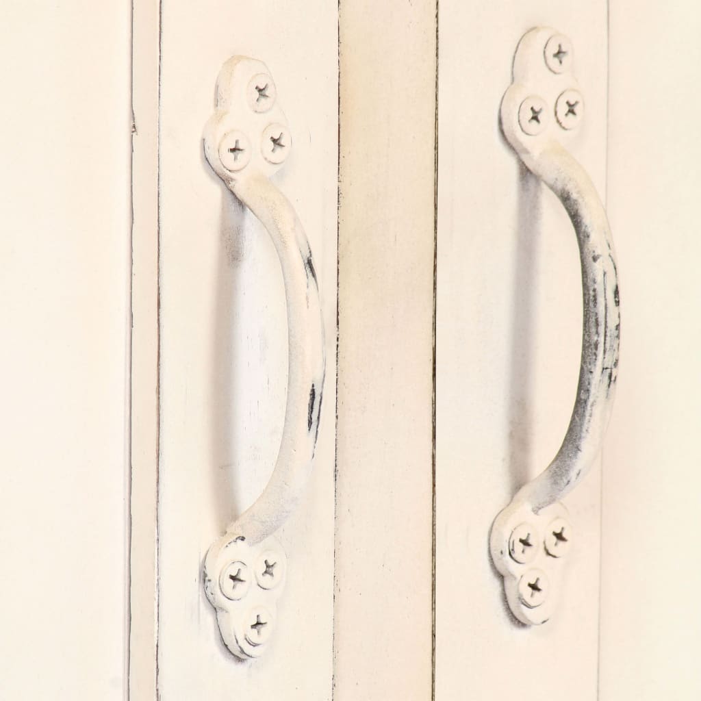 Sideboard White 160x40x80 cm Solid Mango Wood