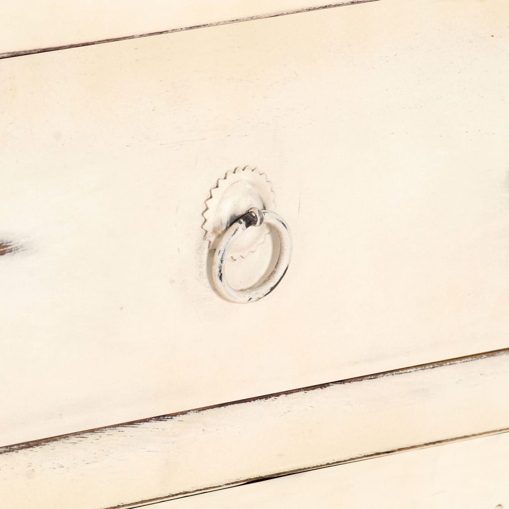 Sideboard White 160x40x80 cm Solid Mango Wood