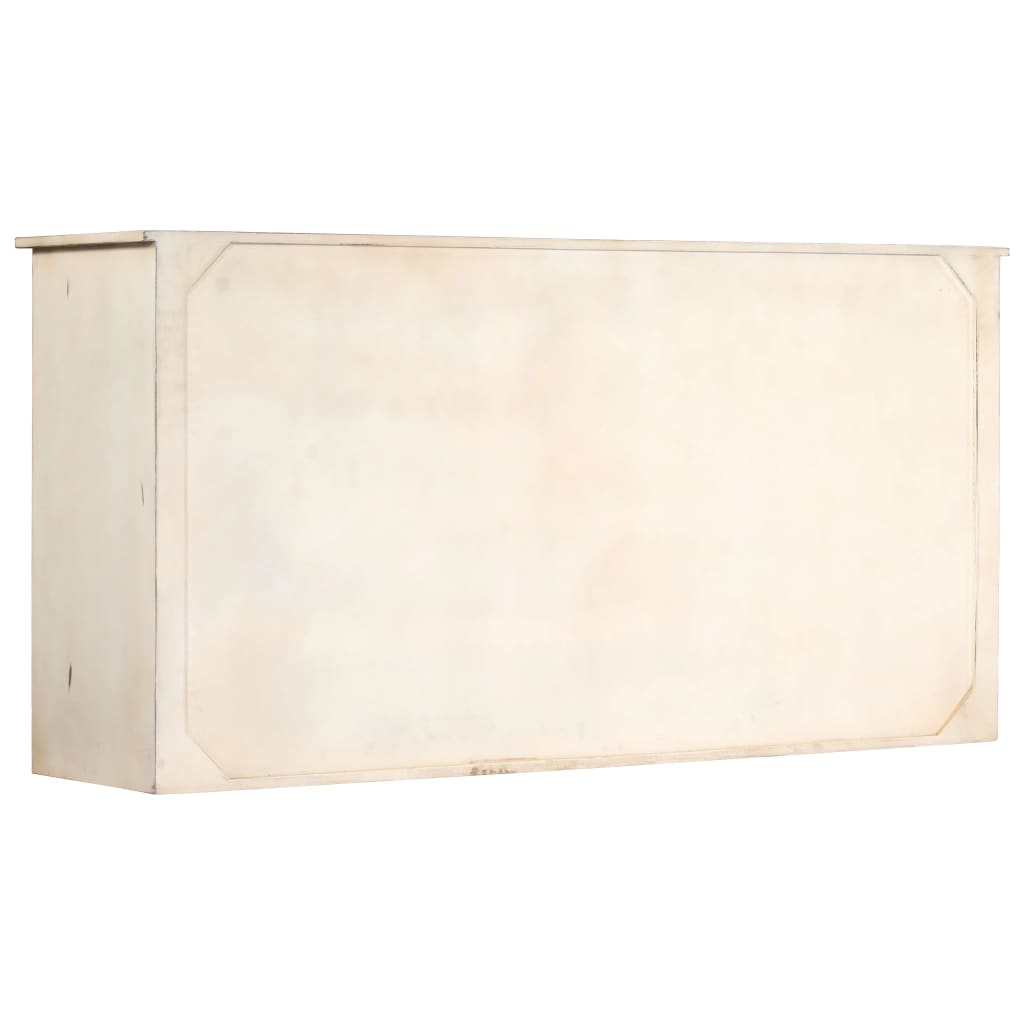 Sideboard White 160x40x80 cm Solid Mango Wood