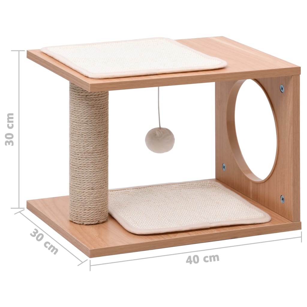 Small Cat Tree with Sisal Scratching Mats 30 cm