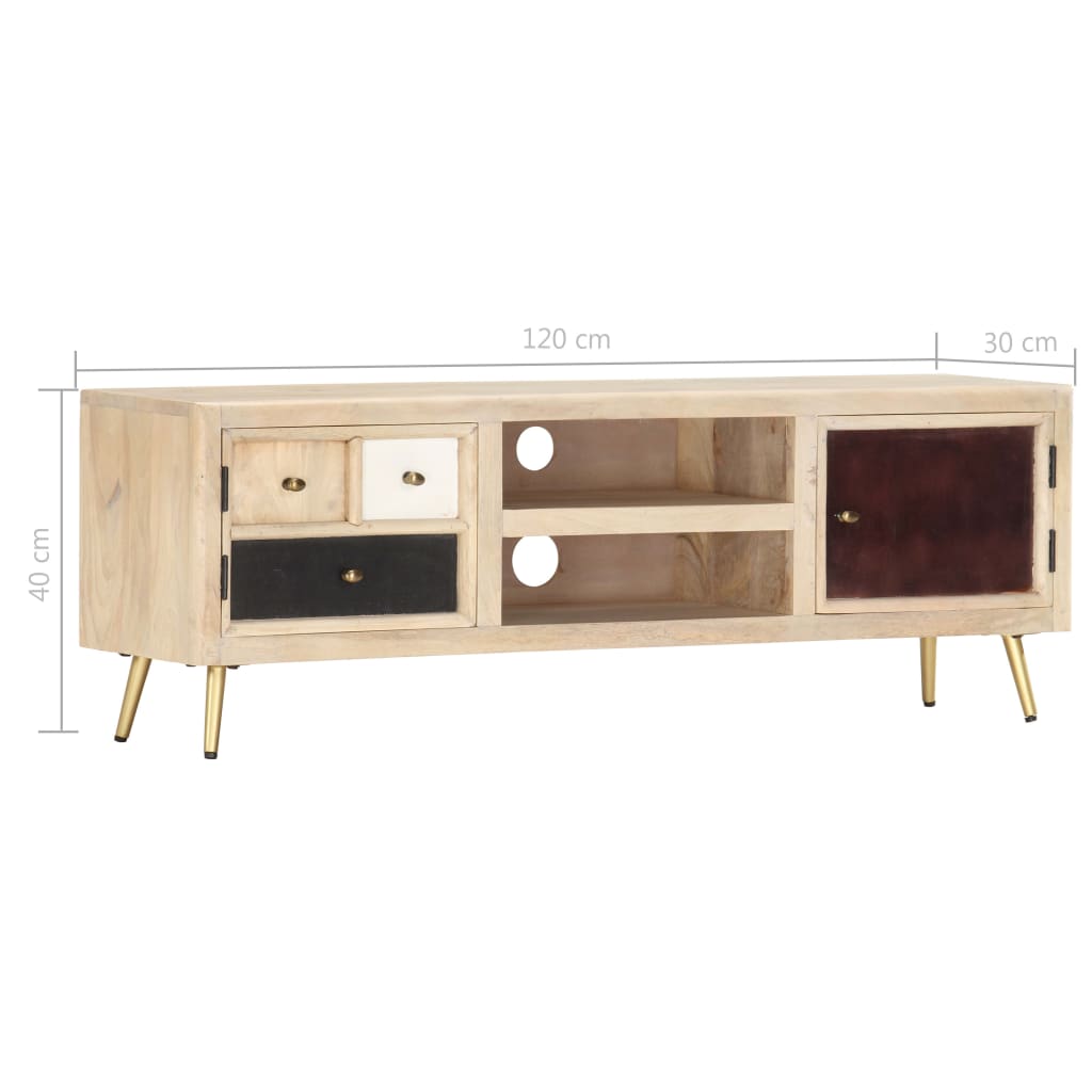 TV Cabinet 120x30x40 Cm Solid Mango Wood 18 TV Cabinet 120x30x40 cm Solid Mango Wood