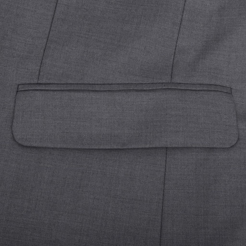 Three Piece Mens Business Suit Size 48 Anthracite Grey