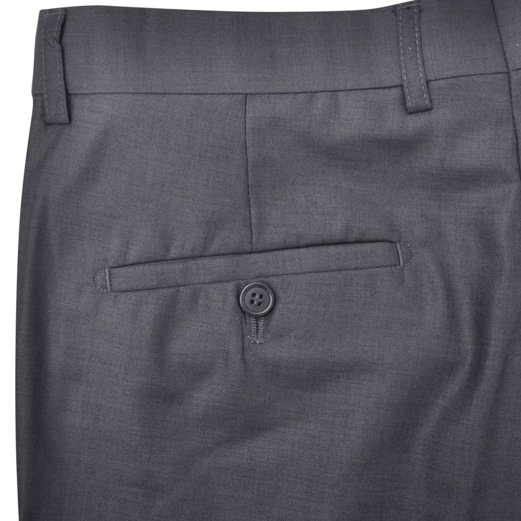 Three Piece Mens Business Suit Size 48 Anthracite Grey