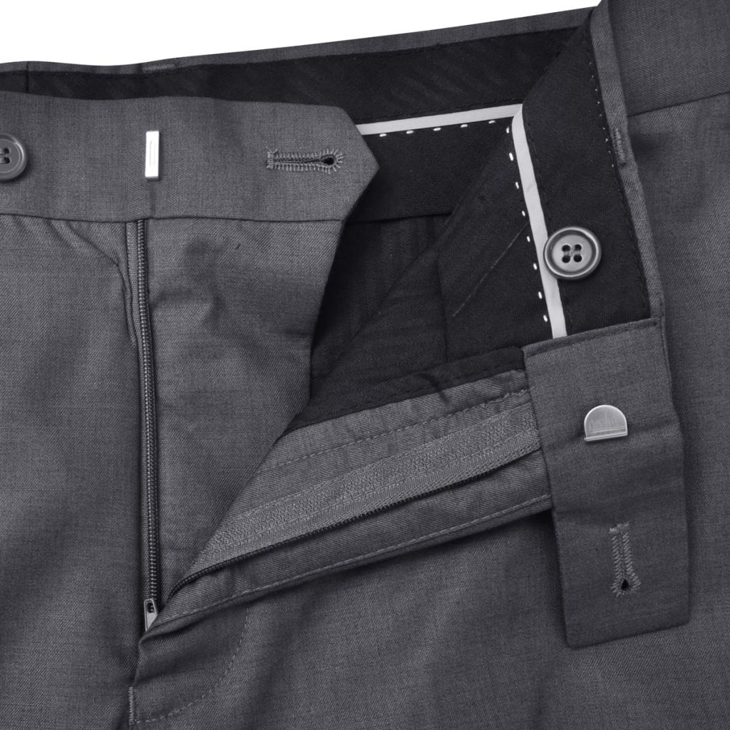 Three Piece Mens Business Suit Size 48 Anthracite Grey