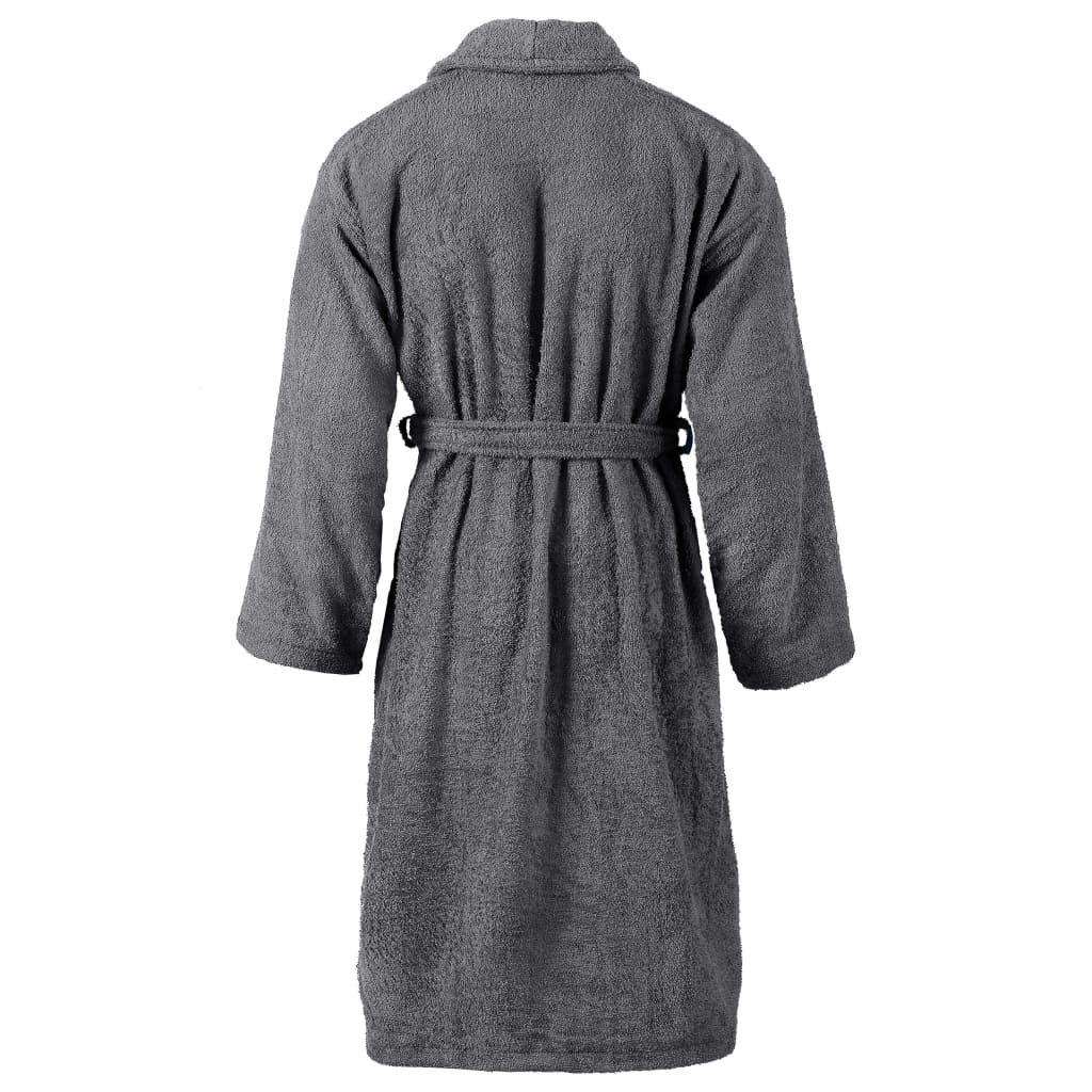 Unisex Terry Bathrobe 100 Cotton Anthracite M