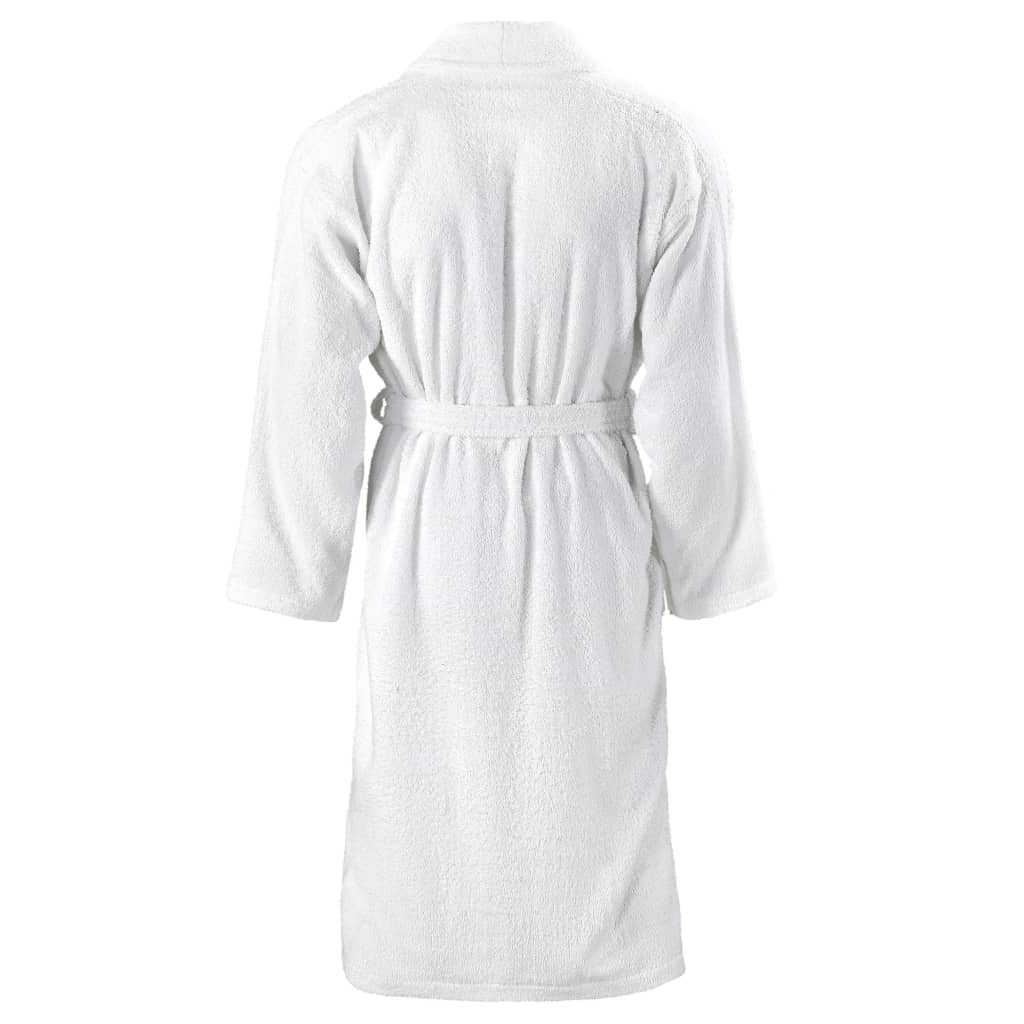 Unisex Terry Bathrobe 100 Cotton White XXL
