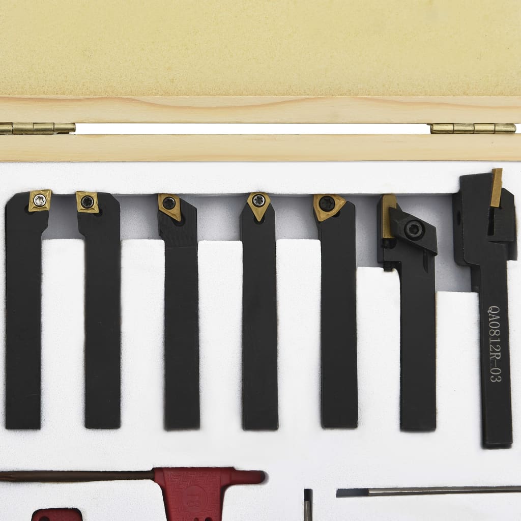 12 Pieces Indexable Turning Tool Set 8x8 mm 60 mm