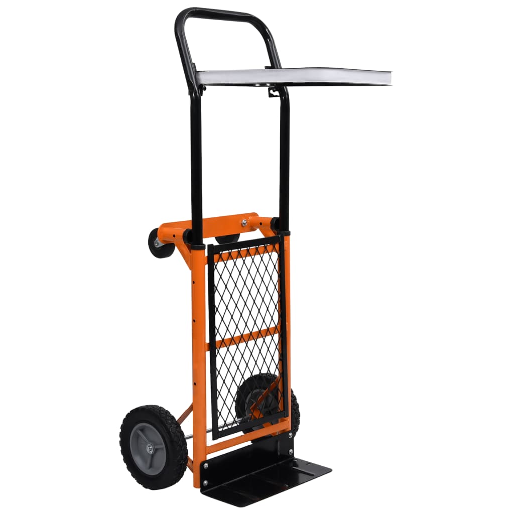 2in1 Foldable Platform Hand Truck with Leaf Bag Support