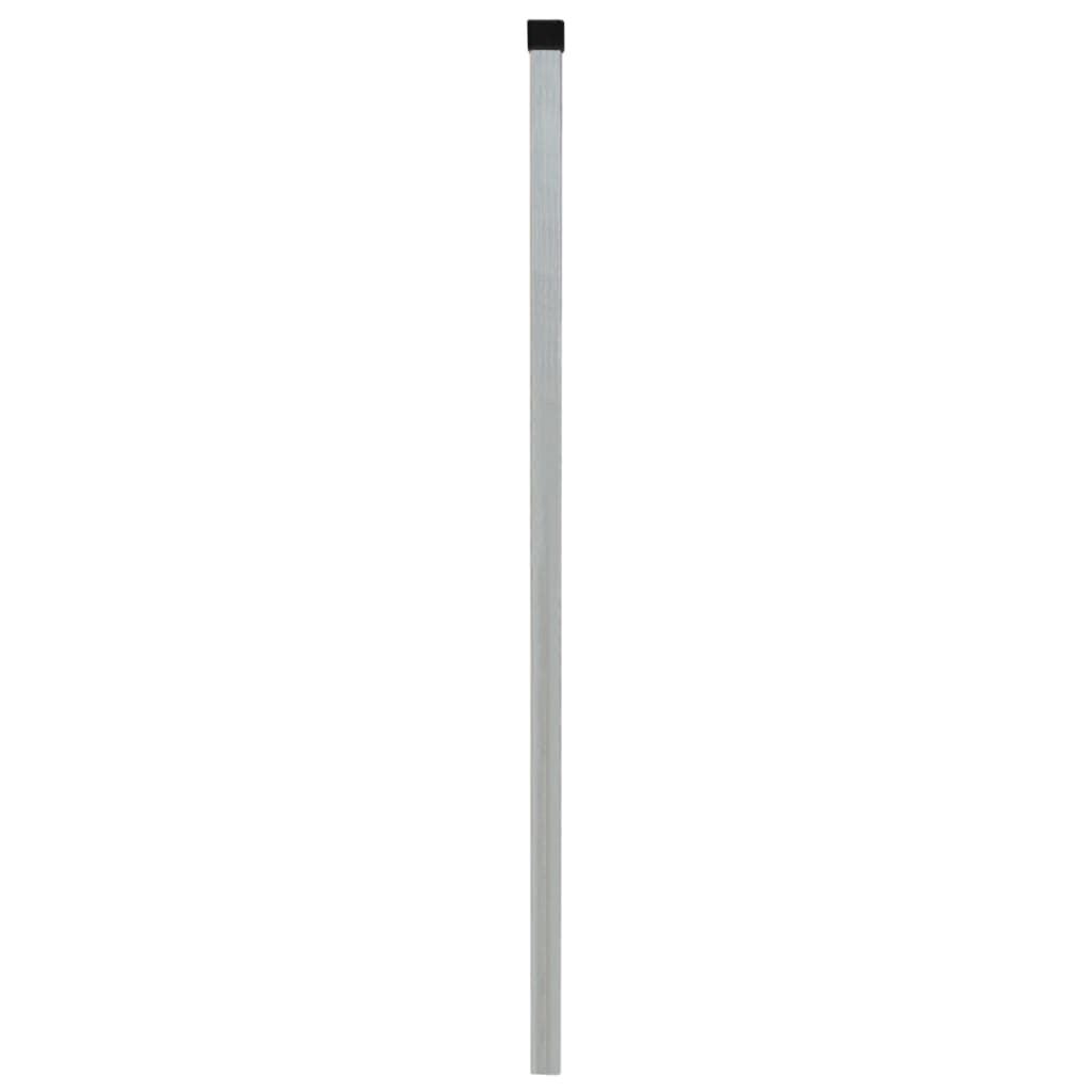 2D Garden Fence Panels & Posts 2008x1630 mm 4 m Silver